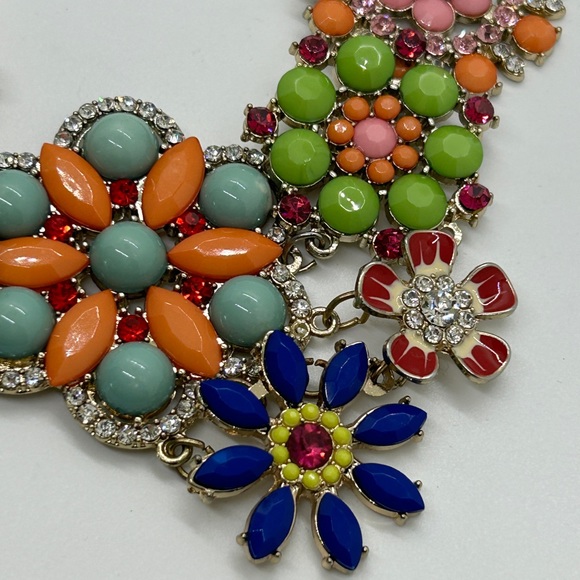 Jeweled Cluster Necklace using replicas of 50’s costume jewelry - Picture 3 of 8